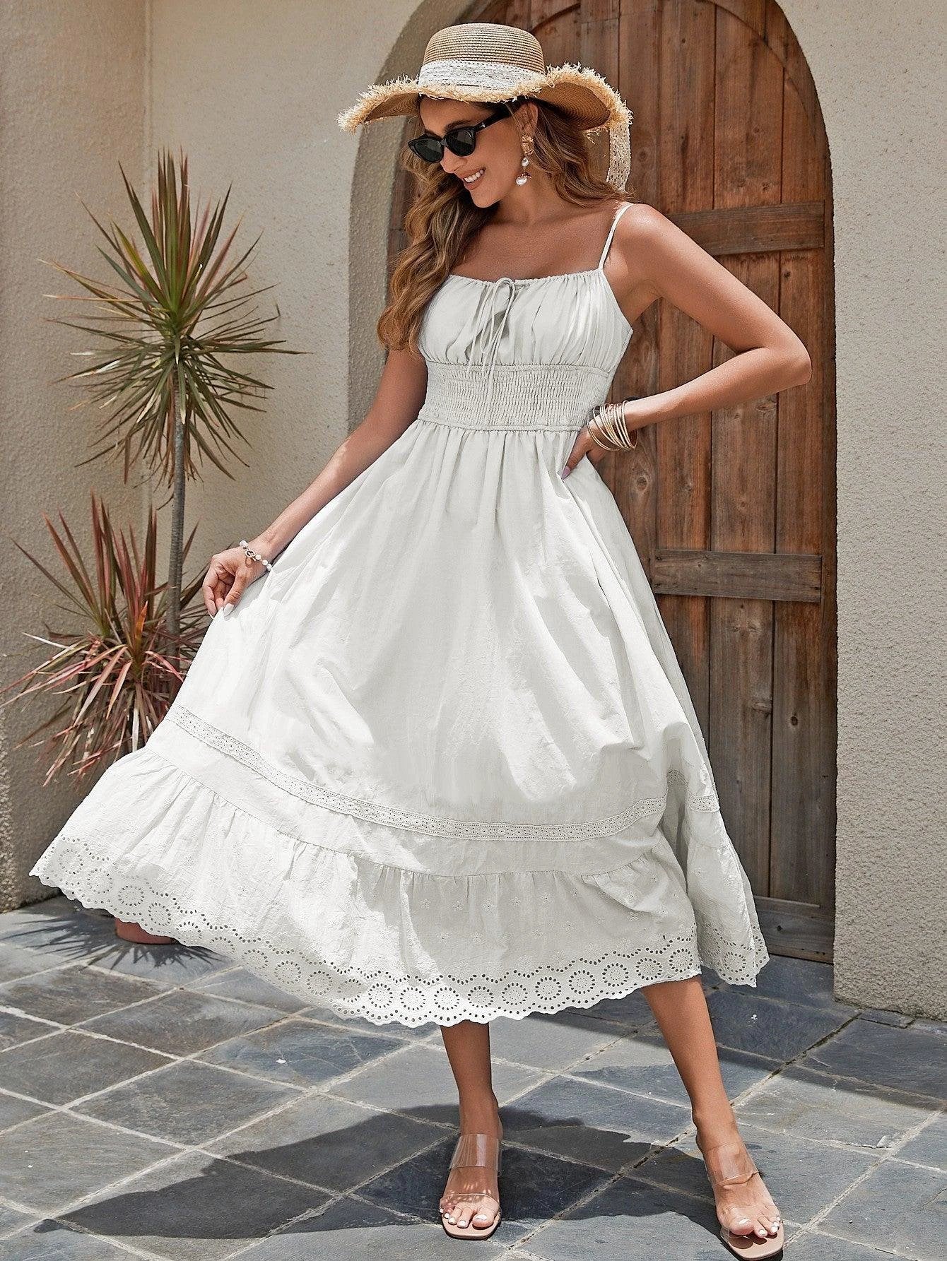 Rosette Midi Wrap Dress